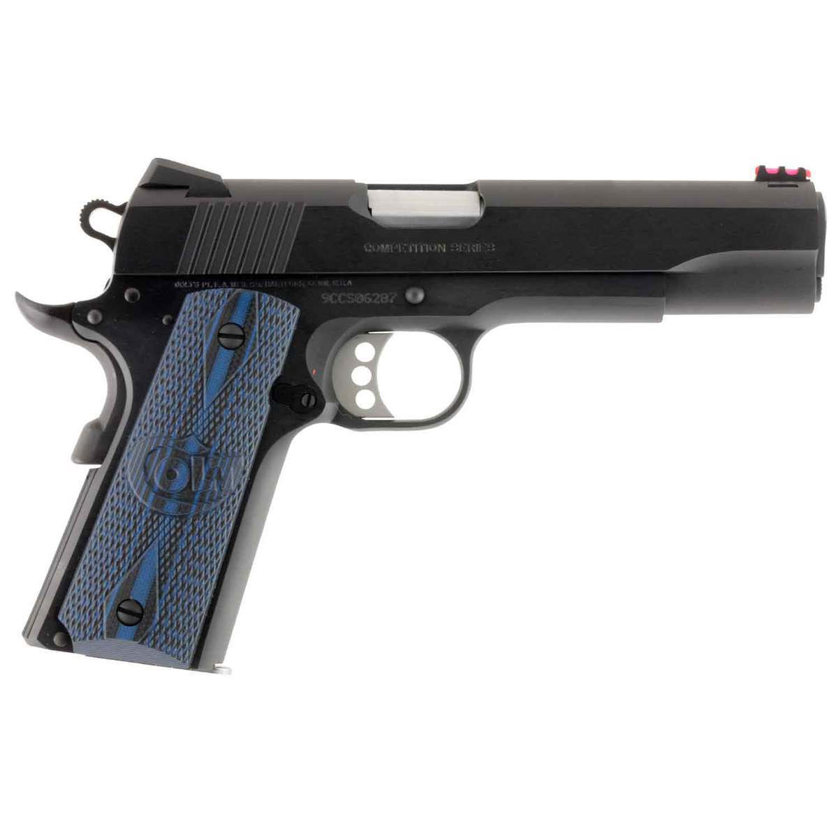 Colt 1911 Government Competition 9mm Luger 5in Blued w/ G10 Blue & Black Grips Pistol - 9+1 Rounds 1 A41 result 1
